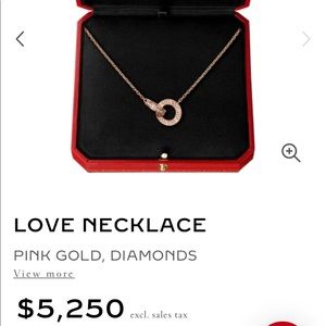 AUTHENTIC Cartier Diamond Love Necklace